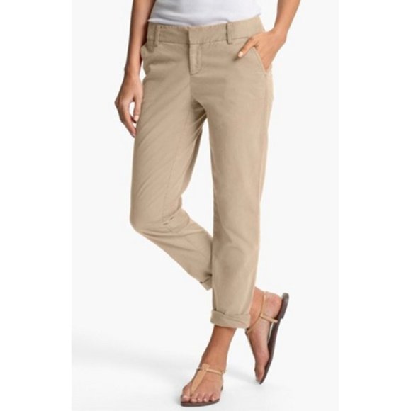 Caslon Pants - Caslon Tan Oxford Chino Boyfriend Stretch Twills 4